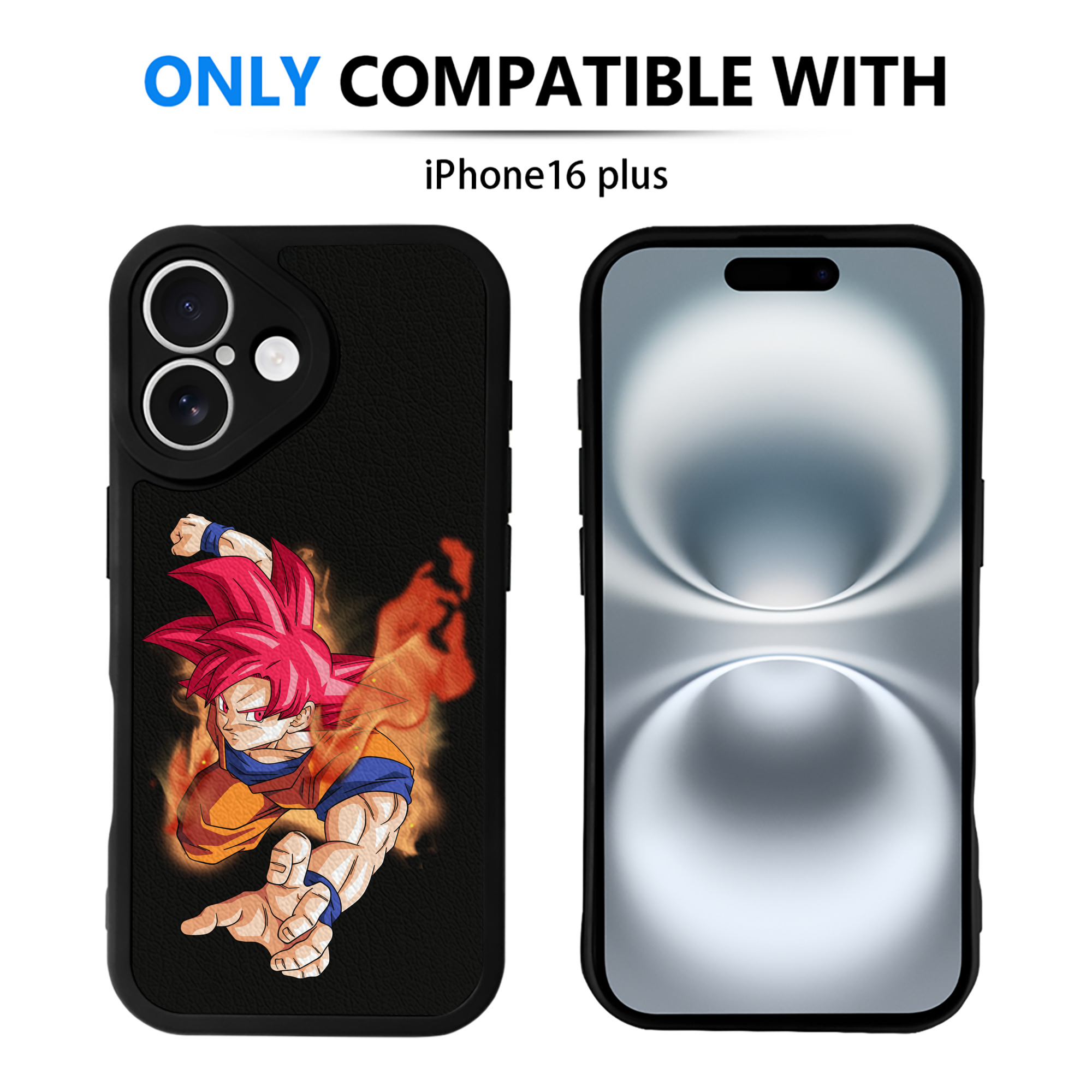 （画像用） ドラゴンボール 孫悟空（そん ごくう）Son Goku カカロット DRAGON BALL Kakarotto 【iPhone 16シリーズ対応】シリコンスマホケース（レザー調） 材質：シリコン